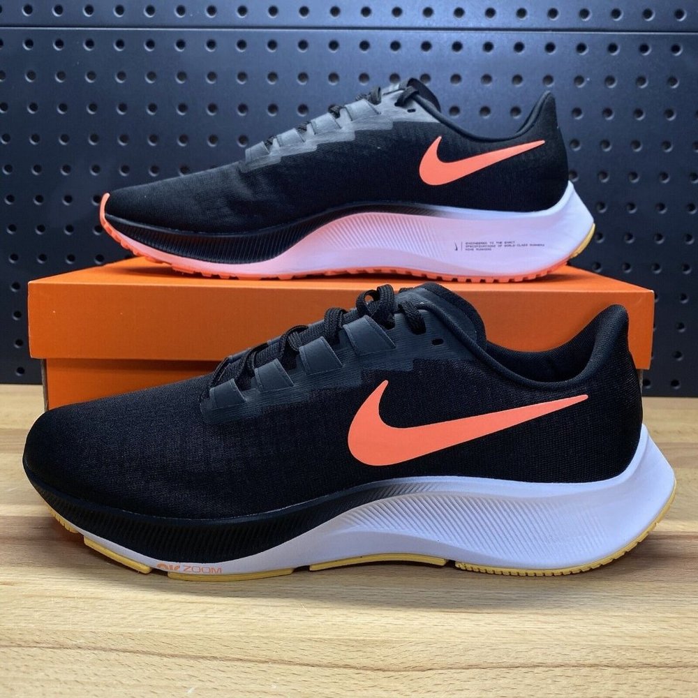 Nike Air Zoom Pegasus 37 'Black Mango' Running Shoe BQ9646-010 Men’s Size 13